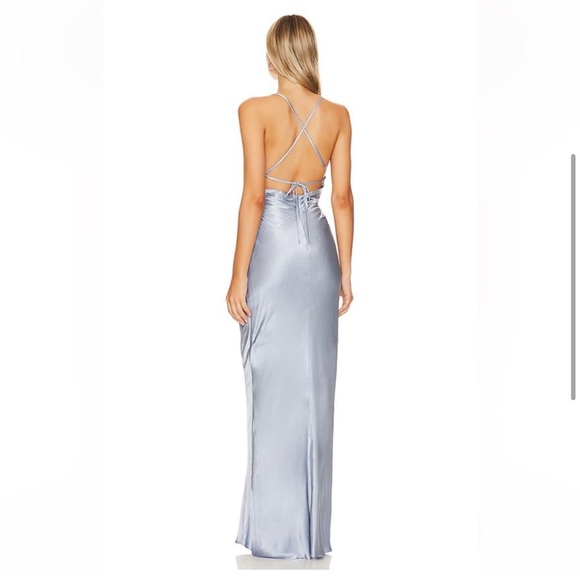 NEW Shona Joy La Lune Lace Back Maxi Dress in Powder Blue - Picture 2 of 9